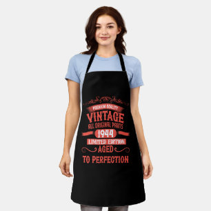 Personalized eighty vintage 80th birthday party apron