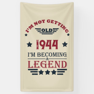 Personalized eighty vintage 80th birthday party banner