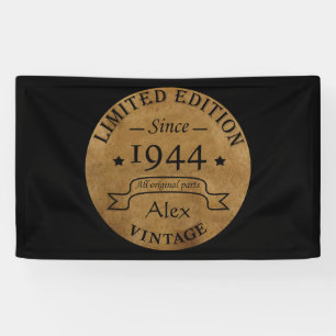 Personalized eighty vintage 80th birthday party banner