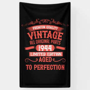 Personalized eighty vintage 80th birthday party banner