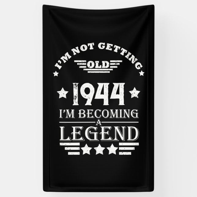 Personalized eighty vintage 80th birthday party banner (Vertical)