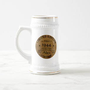 Personalized eighty vintage 80th birthday party beer stein