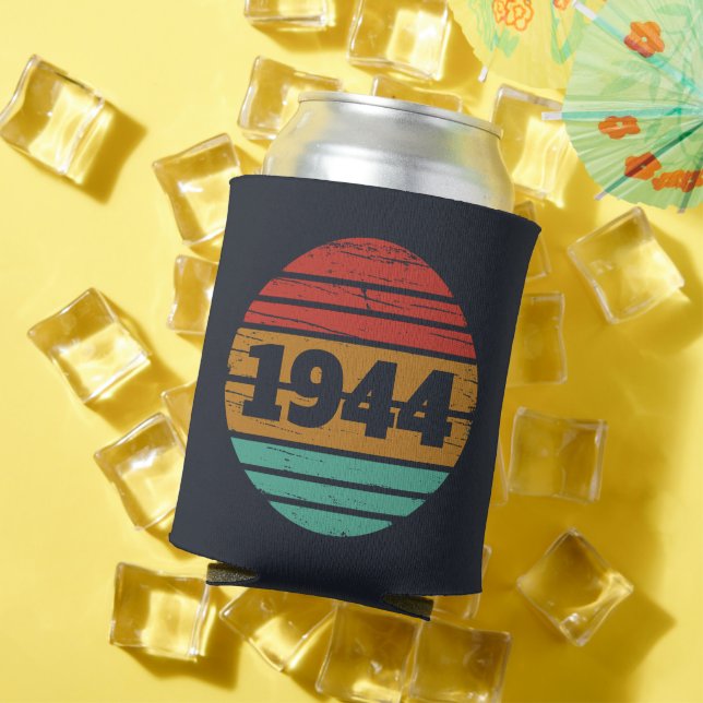 Personalized eighty vintage 80th birthday party can cooler (In Situ Summer)