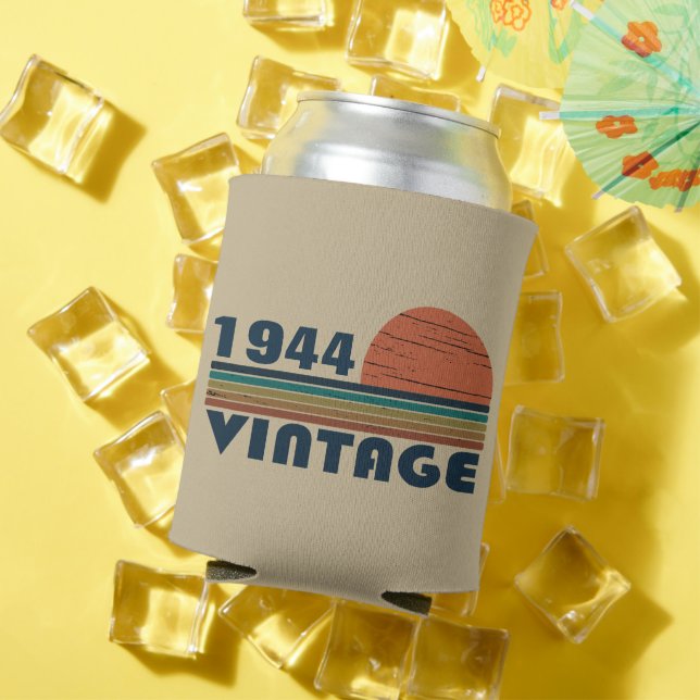 Personalized eighty vintage 80th birthday party can cooler (In Situ Summer)