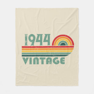 Personalized eighty vintage 80th birthday party fleece blanket