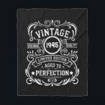 Personalized eighty vintage 80th birthday party fleece blanket<br><div class="desc">Make your birthday special with this unique design. Add a touch of sophisticated elegance to your birthday celebration with our exquisite, one-of-a-kind designs. These graphics bring sophistication and originality to any product, creating a memorable and stylish gift. They are perfect for those who appreciate a touch of timeless glamour on...</div>