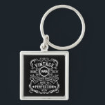 Personalized eighty vintage 80th birthday party keychain<br><div class="desc">Make your birthday special with this unique design. Add a touch of sophisticated elegance to your birthday celebration with our exquisite, one-of-a-kind designs. These graphics bring sophistication and originality to any product, creating a memorable and stylish gift. They are perfect for those who appreciate a touch of timeless glamour on...</div>