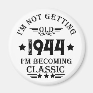 Personalized eighty vintage 80th birthday party magnet