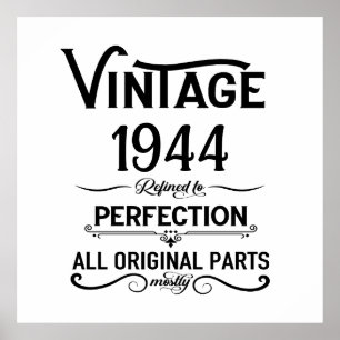 Personalized eighty vintage 80th birthday party poster