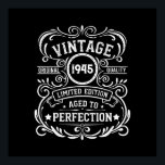 Personalized eighty vintage 80th birthday party poster<br><div class="desc">Make your birthday special with this unique design. Add a touch of sophisticated elegance to your birthday celebration with our exquisite, one-of-a-kind designs. These graphics bring sophistication and originality to any product, creating a memorable and stylish gift. They are perfect for those who appreciate a touch of timeless glamour on...</div>