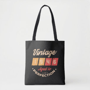 Personalized eighty vintage 80th birthday party tote bag