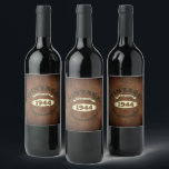 Personalized eighty vintage 80th birthday party wine label<br><div class="desc">Add some originality to your wardrobe with this vintage birthday graphic design featuring awesome typography font lettering. It's a great gift idea for men,  women,  husbands,  wives,  grandma,  and grandpa who will love this one-of-a-kind artwork. Perfect for a fun holiday present at your birthday party.</div>