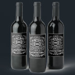 Personalized eighty vintage 80th birthday party wine label<br><div class="desc">Make your birthday special with this unique design. Add a touch of sophisticated elegance to your birthday celebration with our exquisite, one-of-a-kind designs. These graphics bring sophistication and originality to any product, creating a memorable and stylish gift. They are perfect for those who appreciate a touch of timeless glamour on...</div>