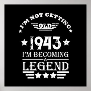 Personalized eighty vintage 80th birthday  poster