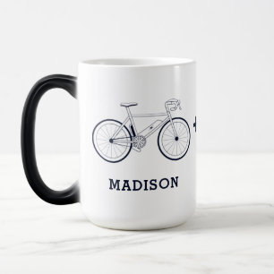 Personalized Electric Bike Makes Me Happy Cyclist  Magic Mug