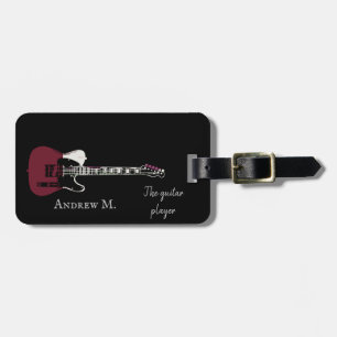 Personalized Electric-guitar / guitarist travel Luggage Tag