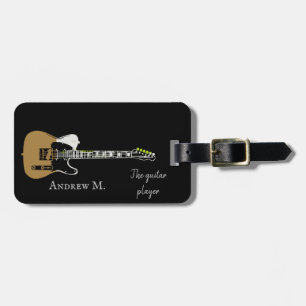 Personalized Electric-guitar / guitarist travel Luggage Tag