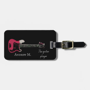 Personalized Electric-guitar / guitarist travel Luggage Tag