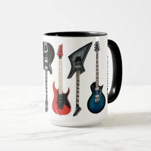 Personalized Electric Guitars White Mug