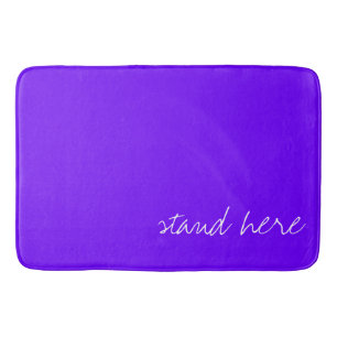 Personalized Electric Indigo Blue Bath Mat