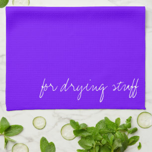 Personalized Electric Indigo Blue Kitchen Towel