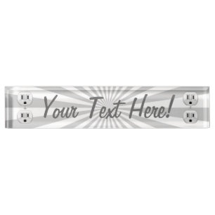 Personalized Electric Plug Wall Outlet Fun Nameplate