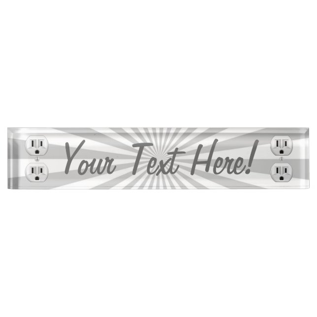 Personalized Electric Plug Wall Outlet Fun Nameplate (Front)