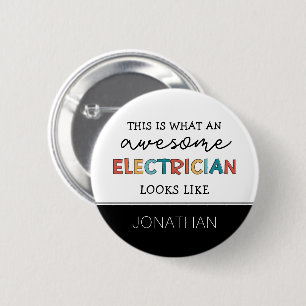 Personalized Electrician Funny Gifts 2 Inch Round Button