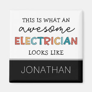 Personalized Electrician Funny Gifts Magnet
