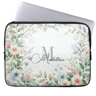 Personalized Electronics Bag   Wild Small Flowers