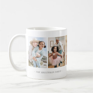 Personalized Elegant 5 Photo Collage Coffee Mug