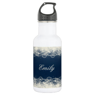 Personalized Elegant Abstract Lace and Pearls 532 Ml Water Bottle