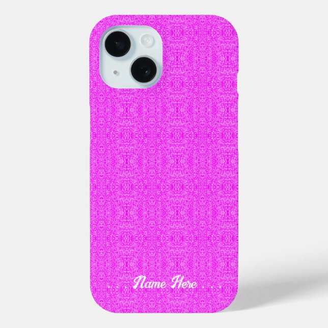 Personalized Elegant Abstract Pink Pattern Case-Mate iPhone Case (Back)