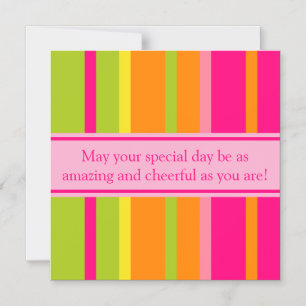 Personalized Elegant and Cheerful Happy Birthday Magnetic Invitation
