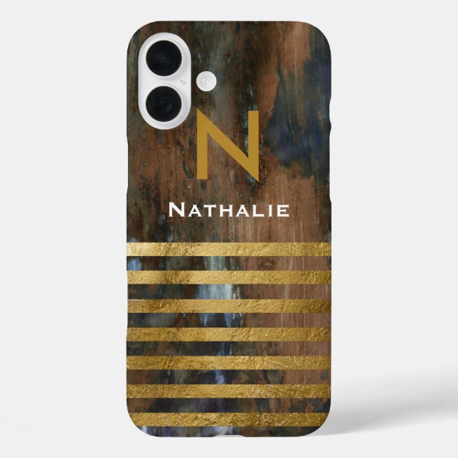 personalized elegant and chic stylish monogram Case-Mate iPhone case (Back)