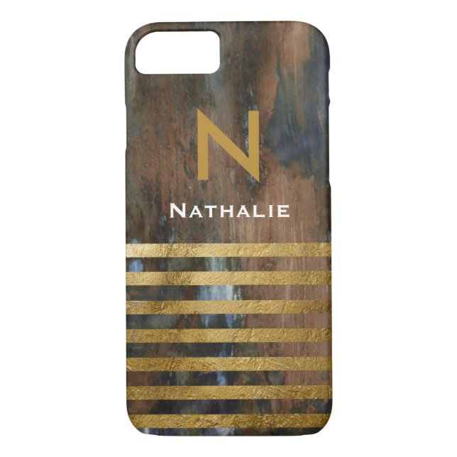 personalized elegant and chic stylish monogram Case-Mate iPhone case (Back)
