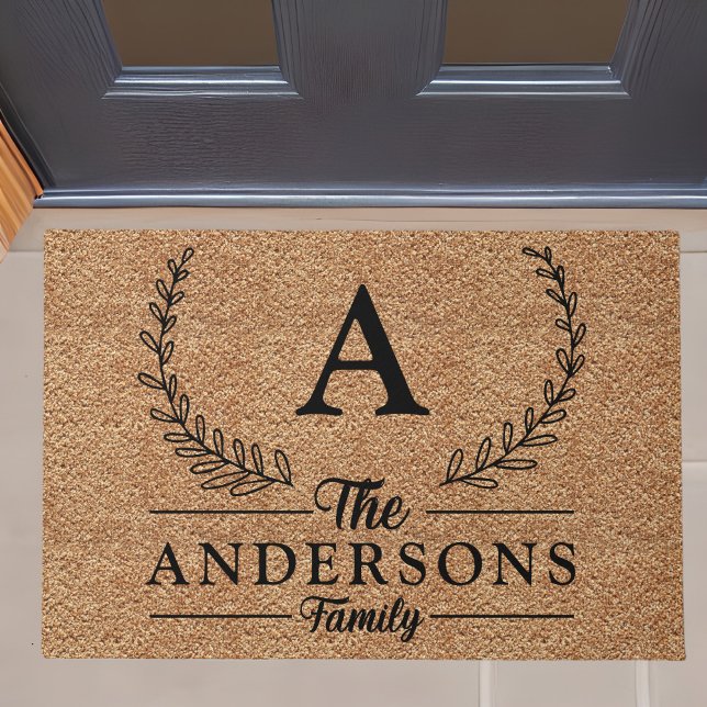 Personalized Elegant and Classy Family Name Doormat (Creator Uploaded)