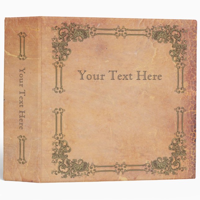 Personalized, elegant and retro: Fake Leather Binder (Front/Spine)