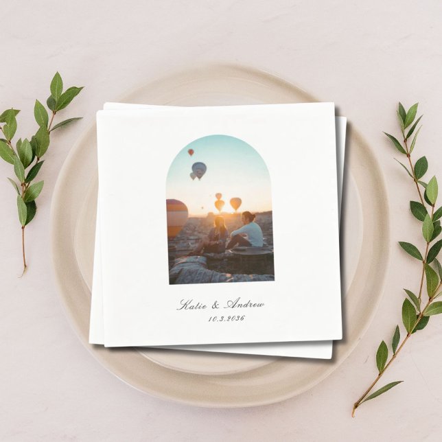 Personalized Elegant Arch Wedding Cocktail Hour Napkin (Personalized Elegant Arch Wedding Cocktail Hour Napkins
)