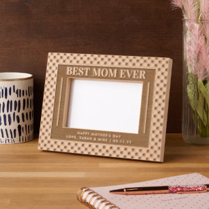 Personalized Elegant Best Mom Ever Mother's Day Etched Frames