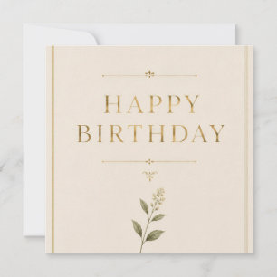 Personalized Elegant Birthday with Antique Gold Save The Date