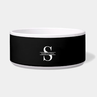 Personalized Elegant Black and White Monogram Name