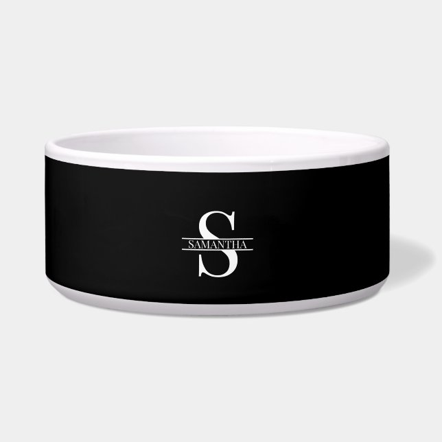 Personalized Elegant Black and White Monogram Name (Front)