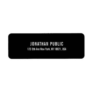 Personalized Elegant Black And White Simple Design