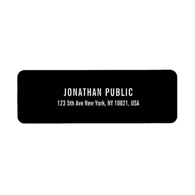 Personalized Elegant Black And White Simple Design (Front)