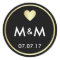 Personalized Elegant Black Gold & Heart Wedding