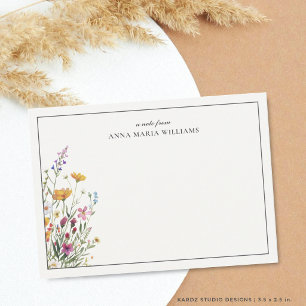 Personalized Elegant Boho Chic Note Card