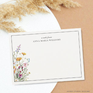 Personalized Elegant Boho Chic Note Card