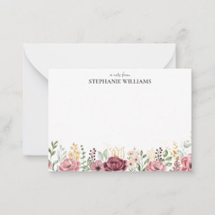 Personalized Elegant Boho Chic Note Card