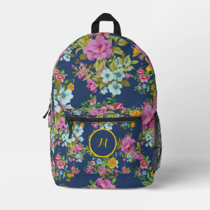 Personalized Elegant Boho Floral Wildflower Printed Backpack